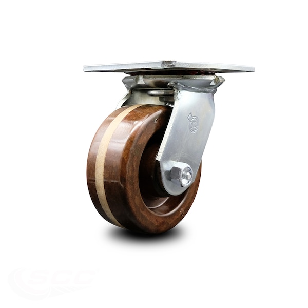 5 Inch Heavy Duty Top Plate High Temp Phenolic Swivel Caster with Roller Bearing